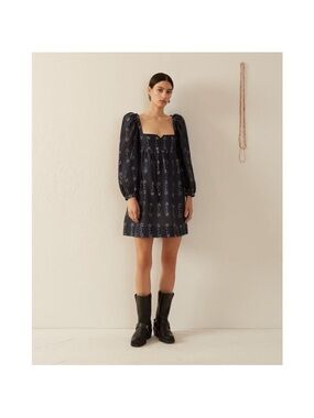 NWT Alix of Bohemia Christina Black Bloom Dress L